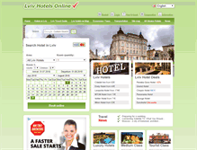 Tablet Screenshot of lvivhotelsonline.com